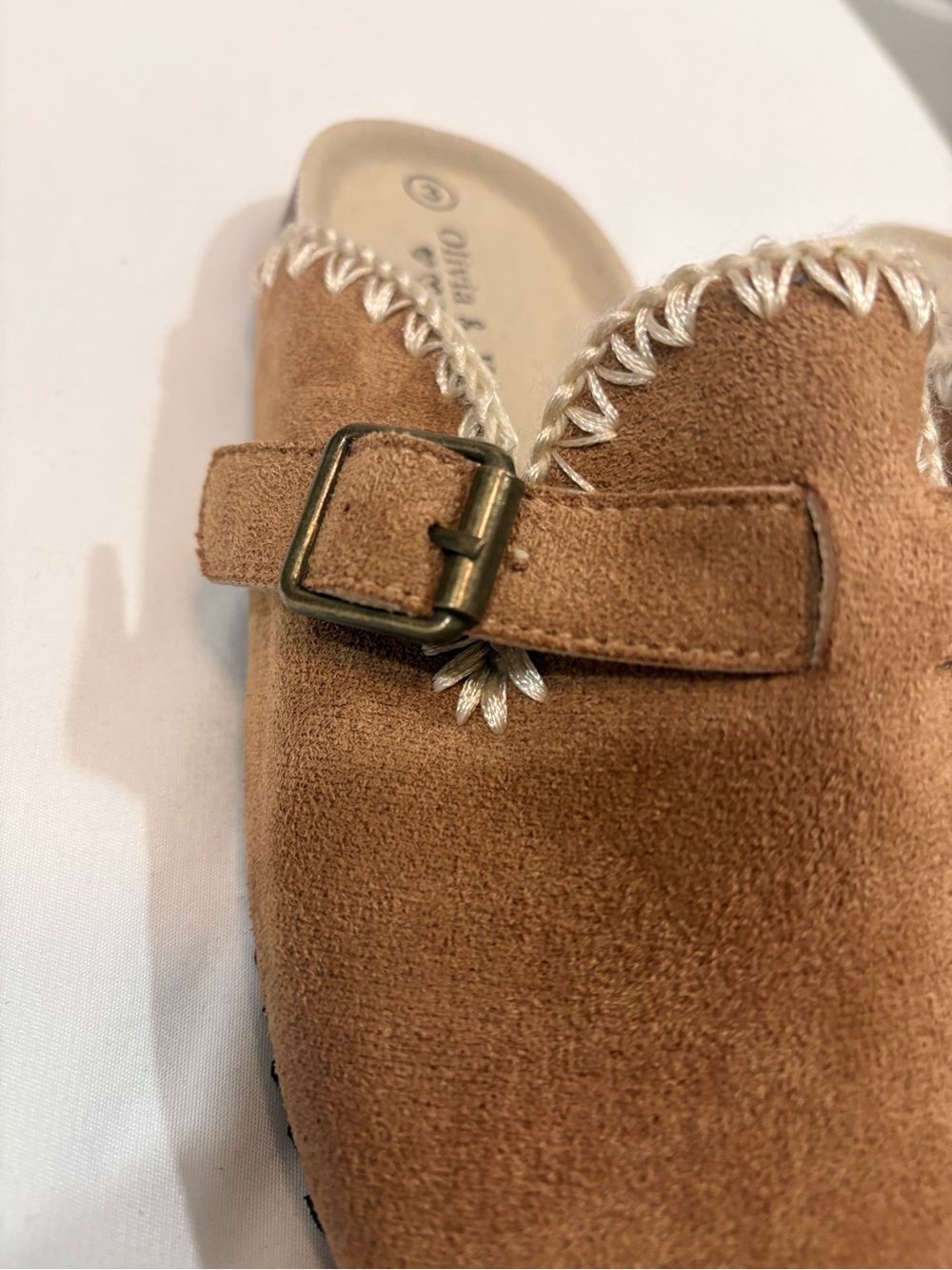 Olivia and Kate Kids' Brown Suede Slip-On Clogs Size 3 - New - Picture 5 of 7